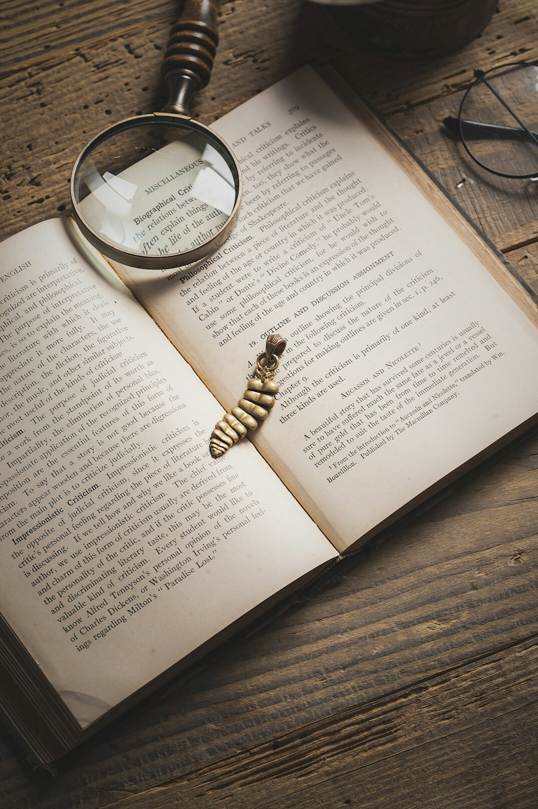 detective reading mystery book