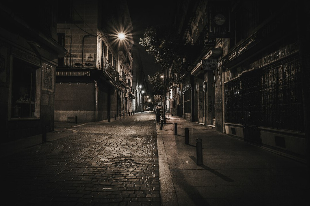 dark alley at night