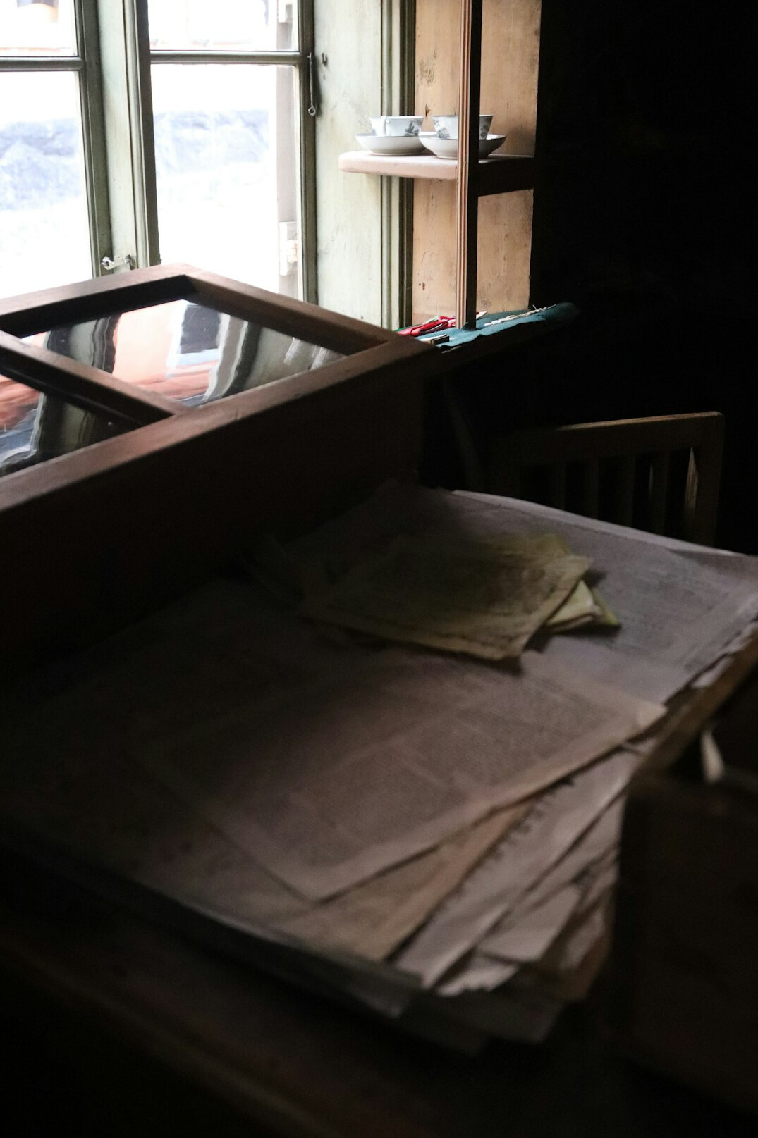 old treasure map on table