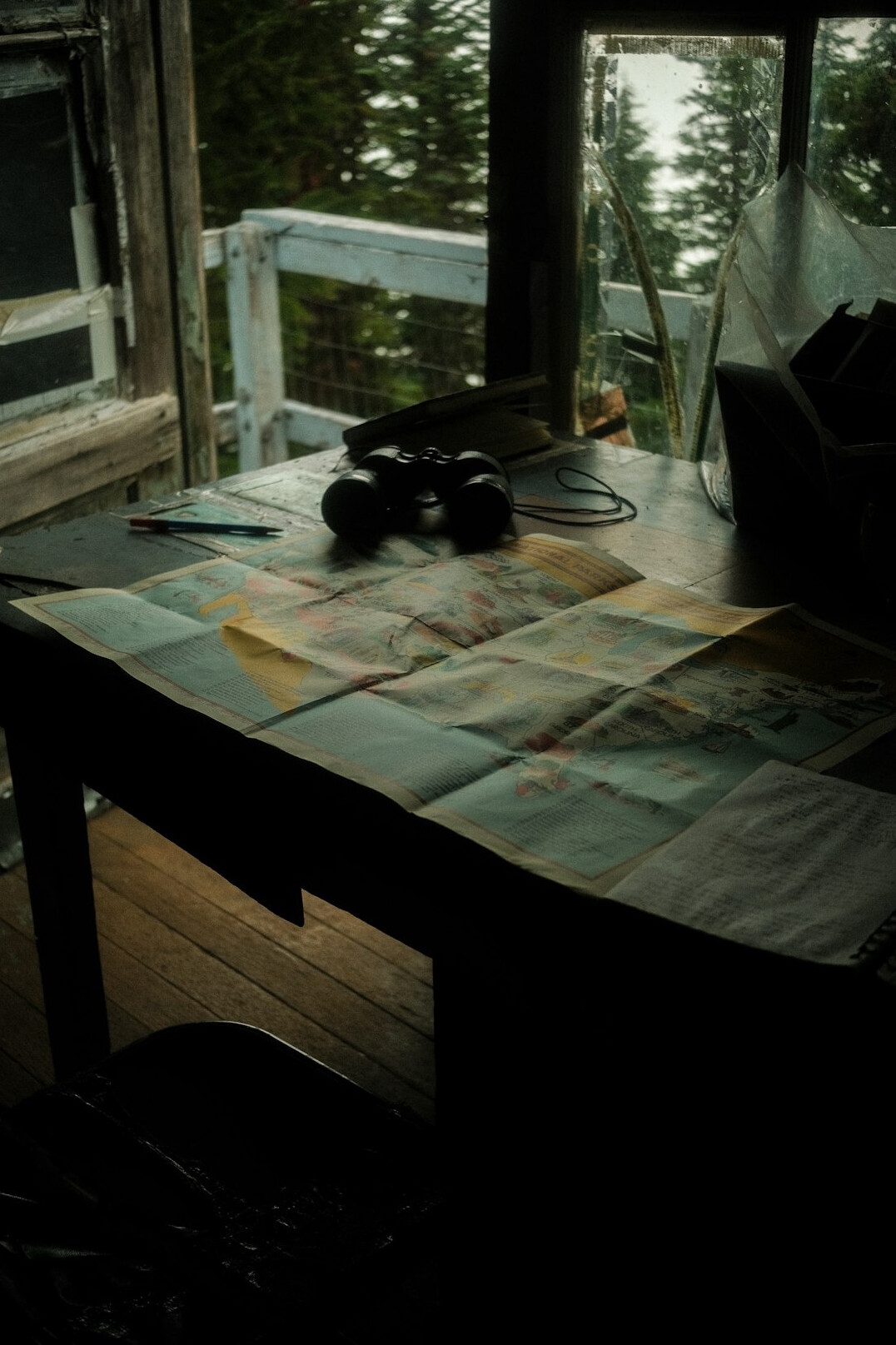 old treasure map on table