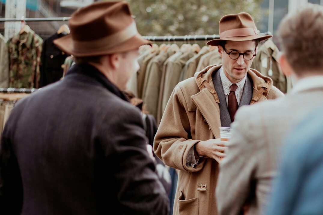 vintage detective hat and coat